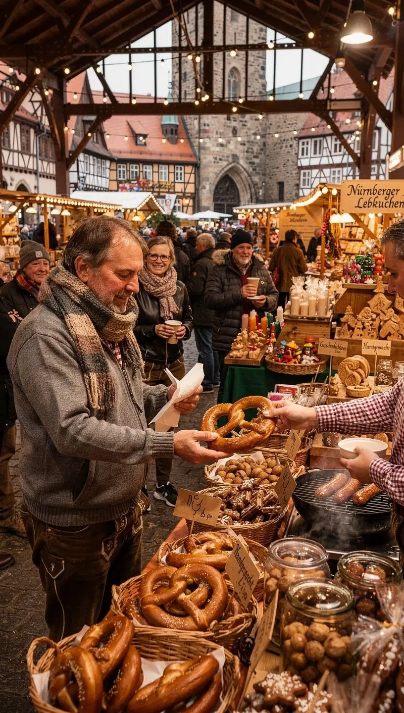 Eine Person, die in einem Café sitzt und mit einem Reiseführer plant.